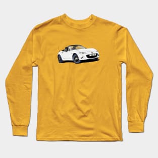 White Mazda Miata MX-5 Roadster Long Sleeve T-Shirt